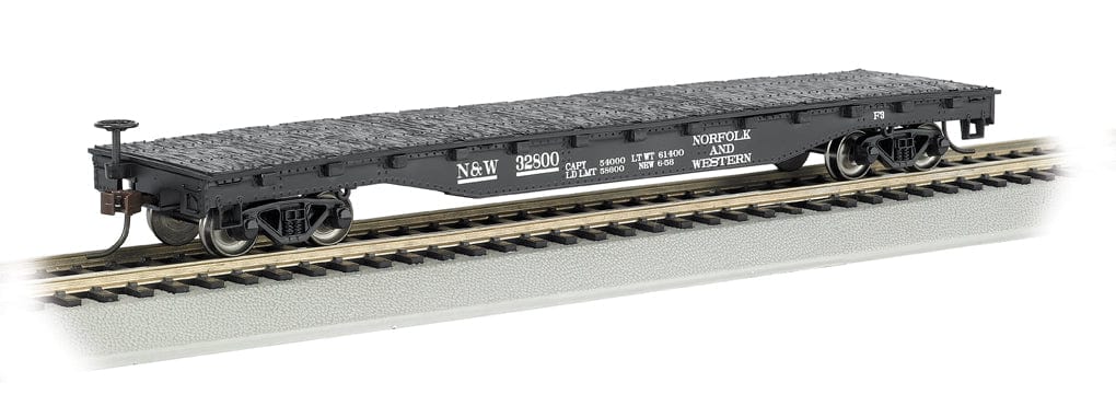Bachmann 17342 HO 52ft Flat Car - Norfolk & Western Bachmann TRAINS - HO/OO SCALE