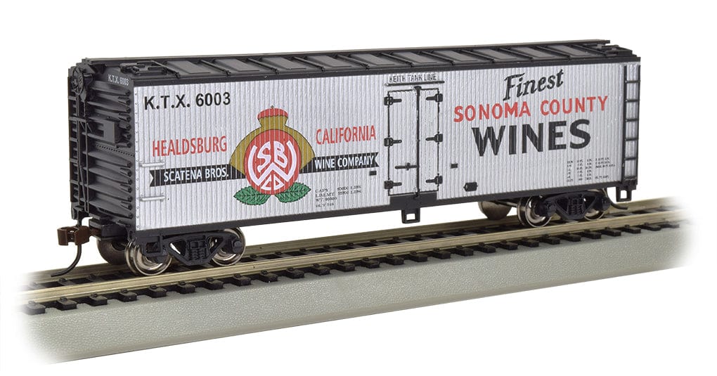 Bachmann 19808 HO 40ft Wood-Side Reefer - Sonoma County Wines Bachmann TRAINS - HO/OO SCALE