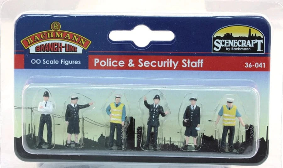 Bachmann 36-041 OO Police & Security Staff Figures - Hobbytech Toys