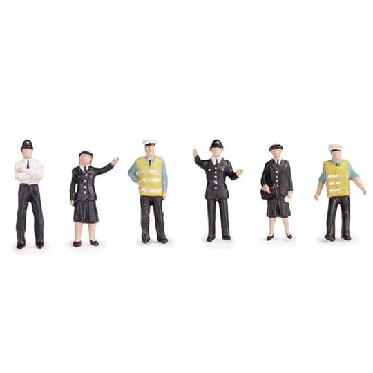Bachmann 36-041 OO Police & Security Staff Figures - Hobbytech Toys