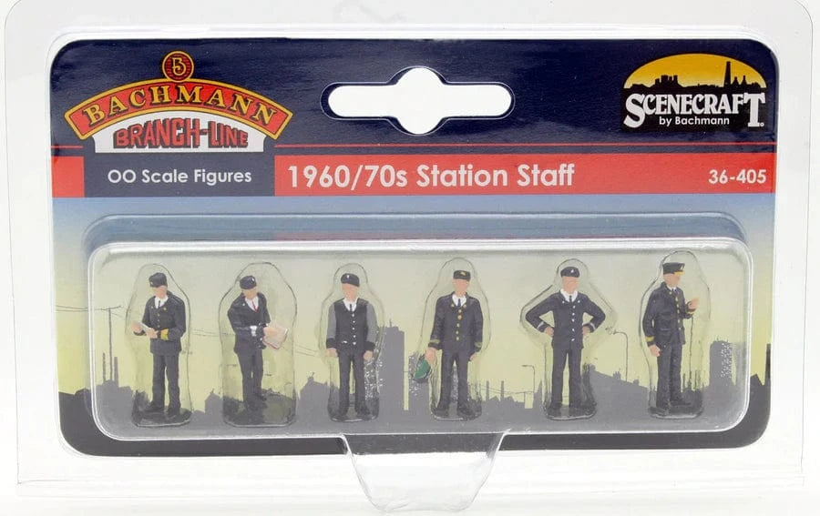 Bachmann 36-405 OO 1960s/70s Station Staff Figures - Hobbytech Toys