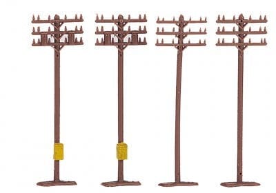 Bachmann N Telephone Poles (12) Bachmann TRAINS - N SCALE