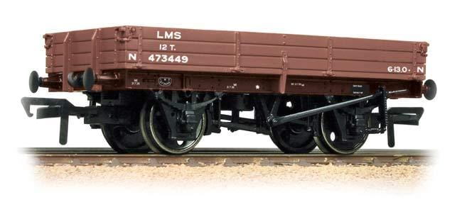 Bachmann OO 3 Plank Wagon Lms Bauxite Bachmann TRAINS - HO/OO SCALE