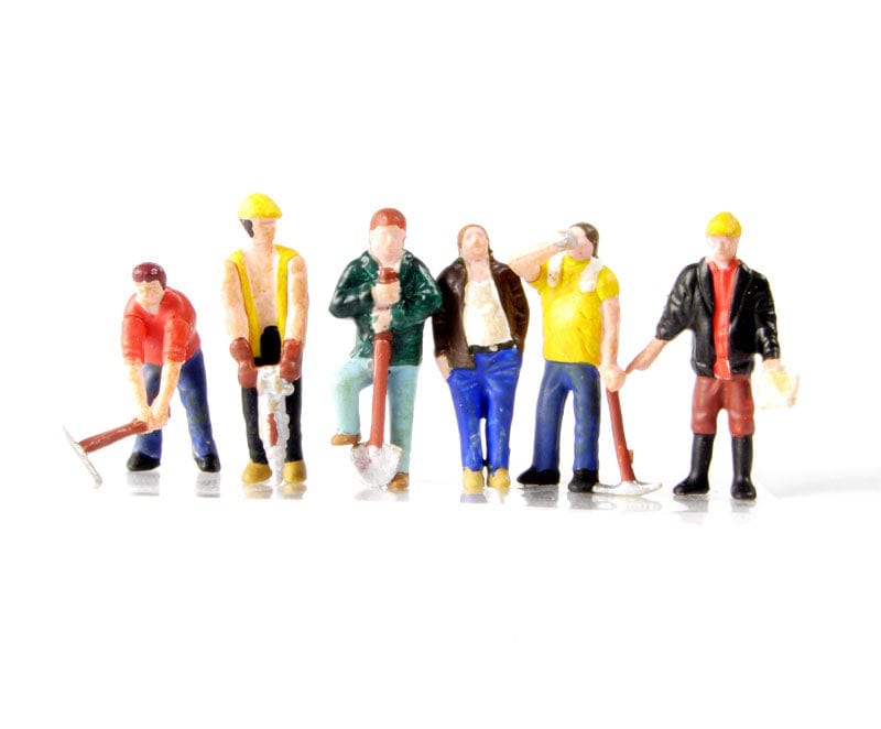 Bachmann OO 36-042 Construction Worker Figure Set Bachmann Branchline TRAINS - HO/OO SCALE