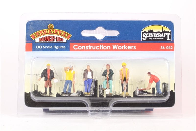 Bachmann OO 36-042 Construction Worker Figure Set Bachmann Branchline TRAINS - HO/OO SCALE
