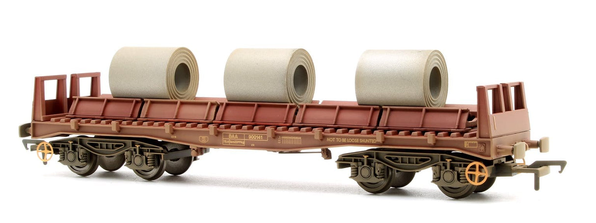 Bachmann OO BR BAA Steel Carrier Wagon BR Brown with CoilsWeathered Bachmann Branchline TRAINS - HO/OO SCALE
