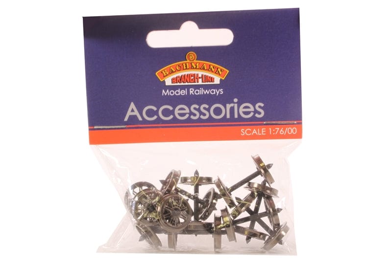Bachmann OO Metal Split Spoked Wagon Wheels (10) Bachmann Branchline TRAINS - HO/OO SCALE