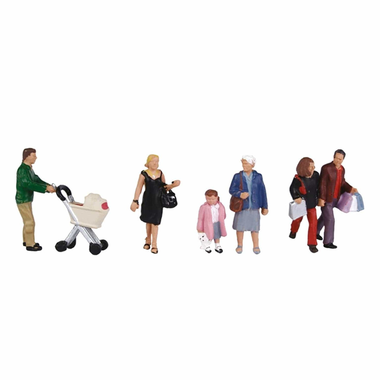 Bachmann Scenecraft 36-046 OO Shopping Figures Bachmann Scenecraft TRAINS - HO/OO SCALE