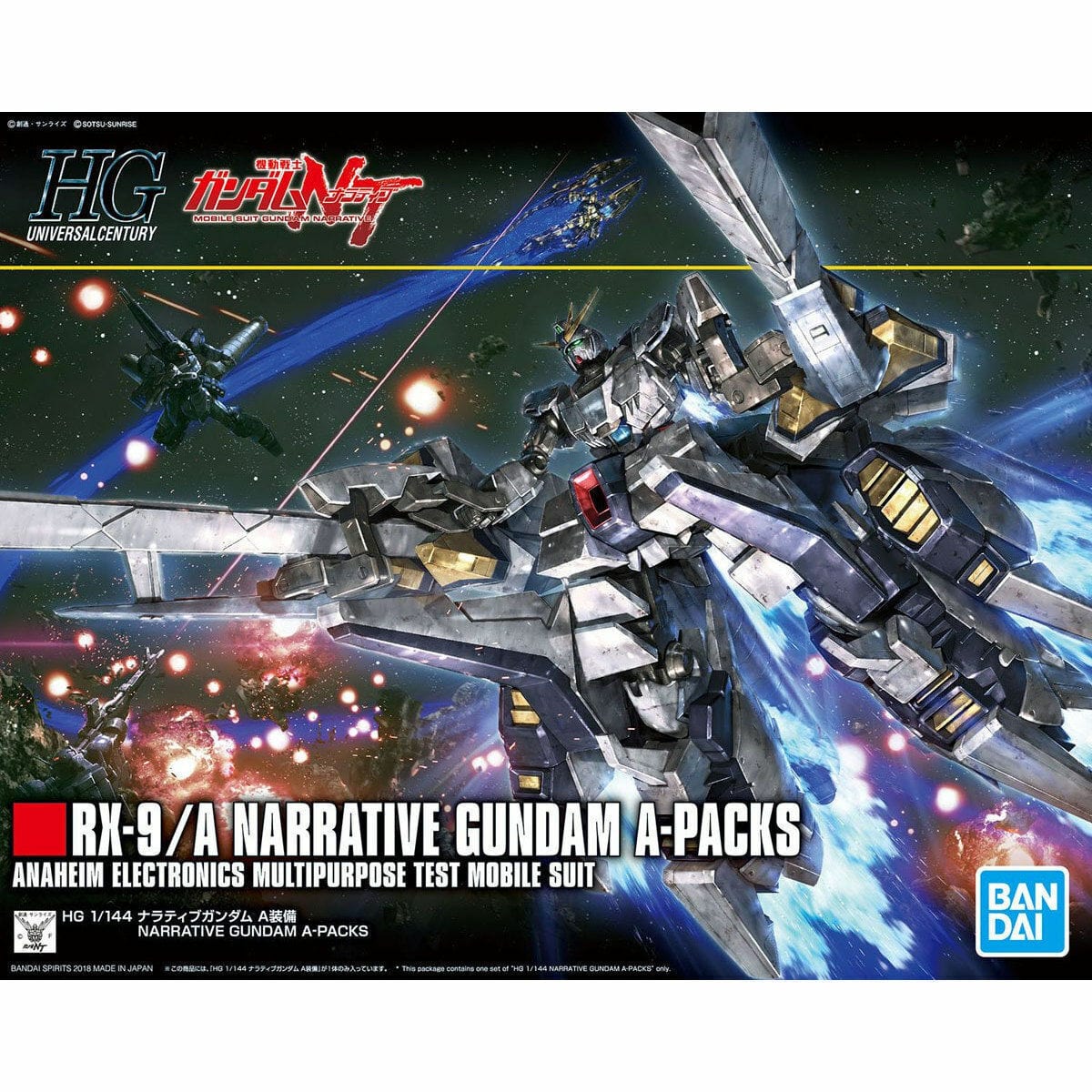 Bandai 5055365 HGUC 1/144 Narrative Gundam A-Packs Plastic Model Kit - Hobbytech Toys