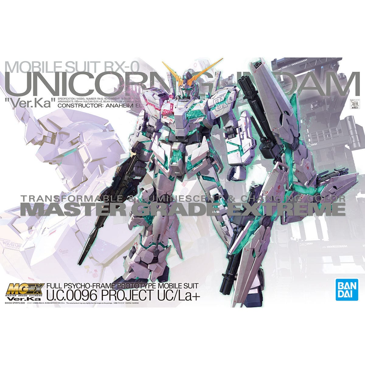 Bandai 5060277 1/100 MGEX Unicorn Gundam Ver.Ka Bandai GUNDAM