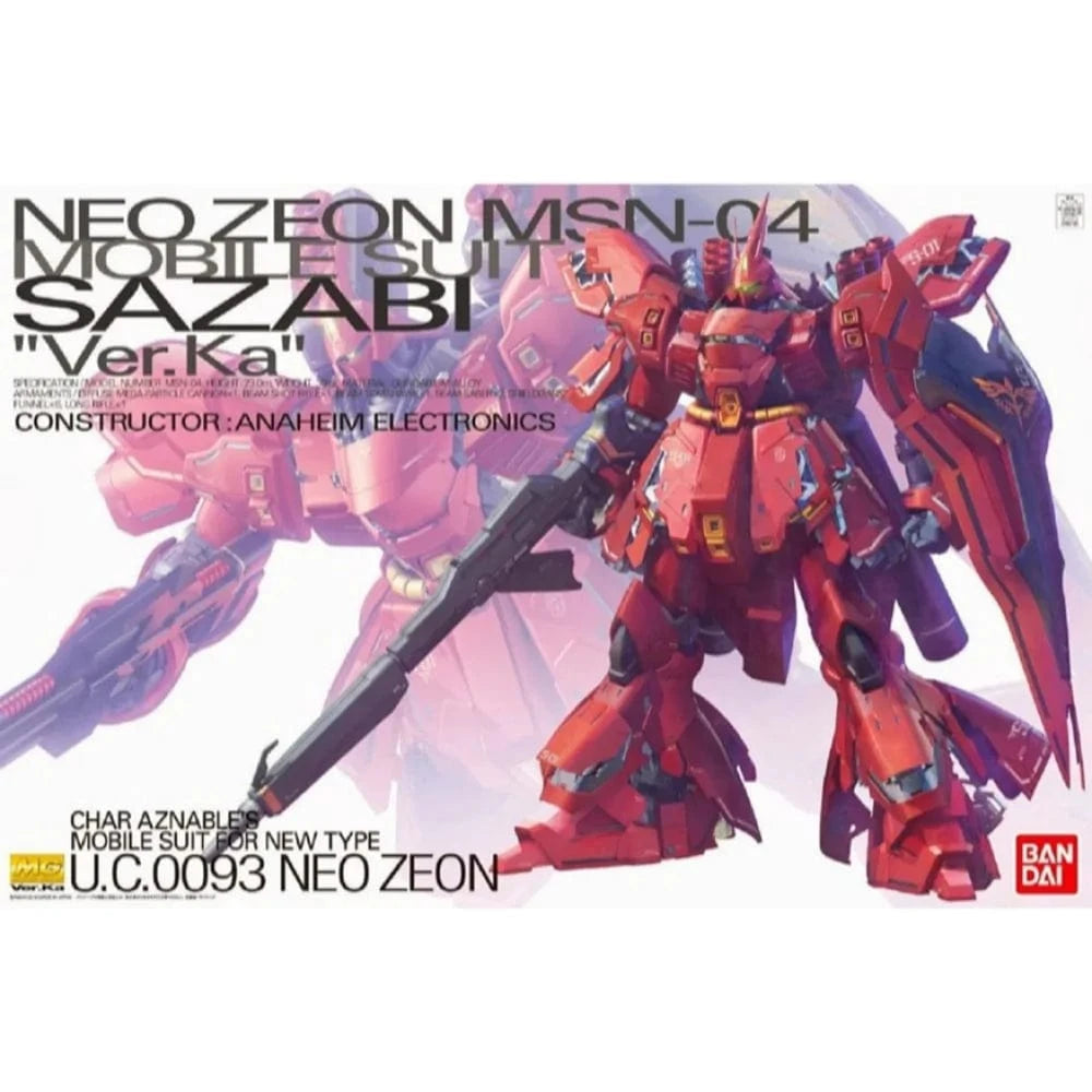 Bandai 5055457 MG 1/100 Msn-04 Sazabi Ver.Ka Plastic Model Kit - Hobbytech Toys