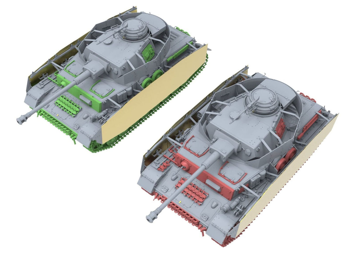 Border Model BT005 1/35 Panzer IV H Early/Mid (w/ 4 Tank Crew) 2 in 1 Plastic Model Kit Border Model PLASTIC MODELS