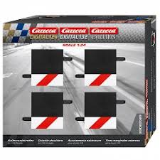 Carrera 20589 Evo/Digital Shoulder For 1/4 Straight (4pcs) Carrera SLOT CARS - PARTS