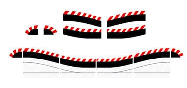 Carrera Digital- Shoulders for Digital Chicane (6pcs) Carrera SLOT CARS