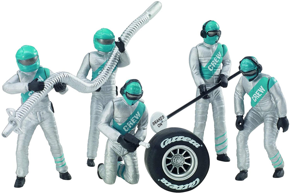 Carrera Evo/Digital 132 Pit Mechanics 5 Piece Set Silver Carrera SLOT CARS