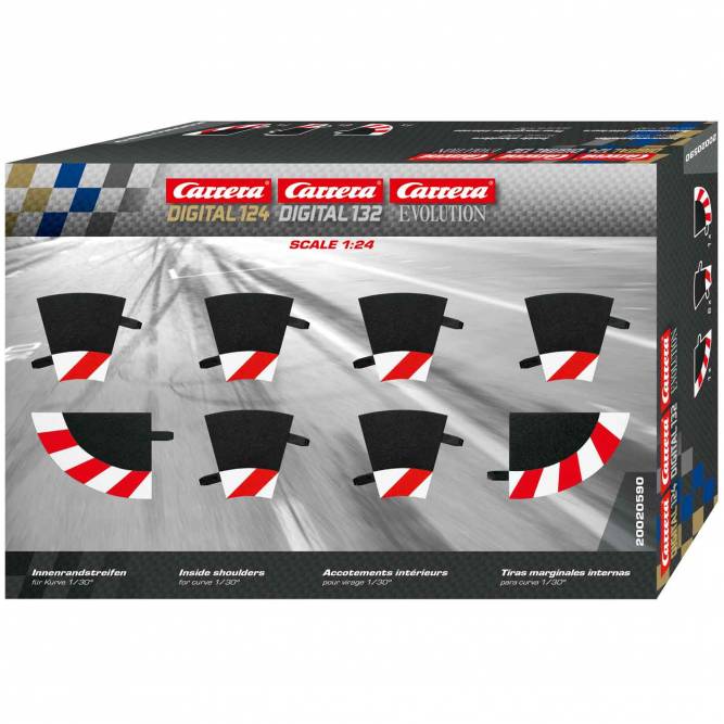 Carrera Evo/Digital Inside Shoulder for Curve 1/30 (8pcs) Carrera SLOT CARS