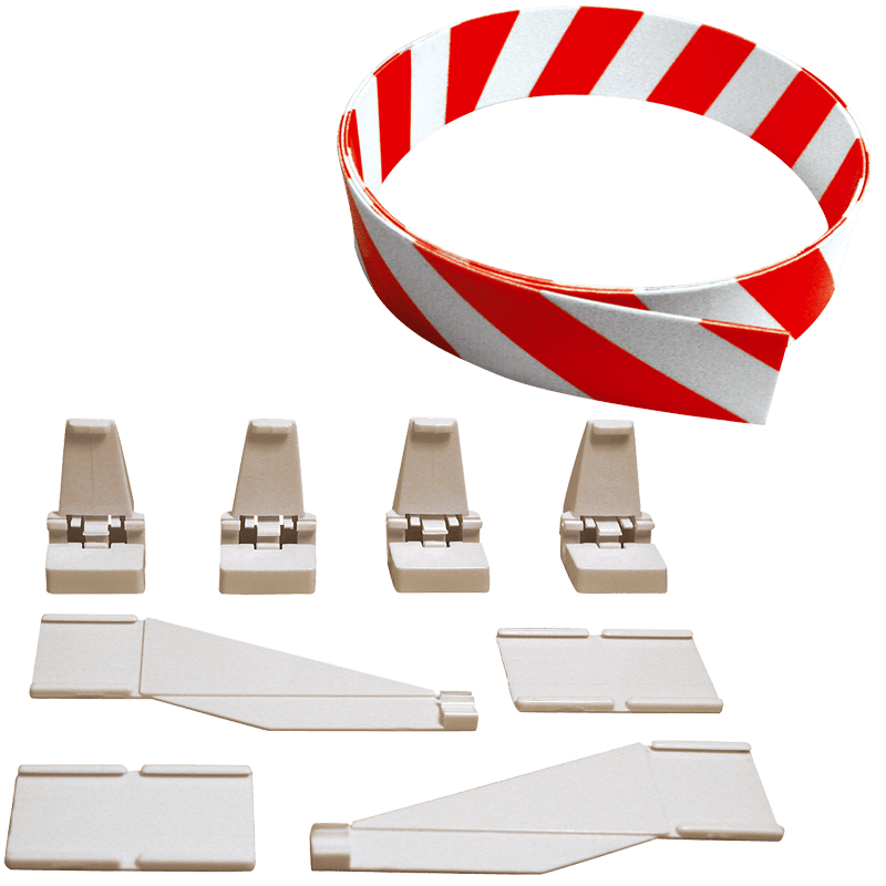 Carrera Red/White Stripe Guard Rail 3 Metres Carrera SLOT CARS