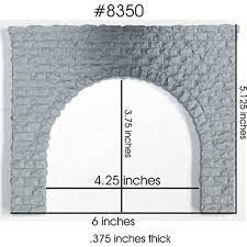 Chooch 8350 HO Double-Track Cut Stone Tunnel Portal - 6 x 5-1/8 15.2 x 13cm - Hobbytech Toys