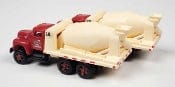 Classic Metal Works 50424 N 1954 International R-190 Cement-Concrete Tandem HD Truck - Assembled - Morse Sand & Gravel - Hobbytech Toys