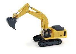 Classic Metal Works TC100B HO Hydraulic Excavator - Assembled - Yellow - Hobbytech Toys