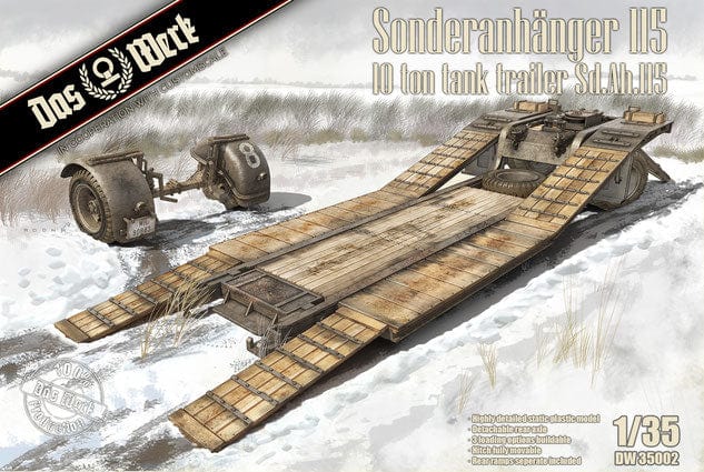 Daswerk 35002 Sonderanhanger 115 - 10t Tank Trailer Sd.Ah.115 Plastic Model Kit Das Werk PLASTIC MODELS