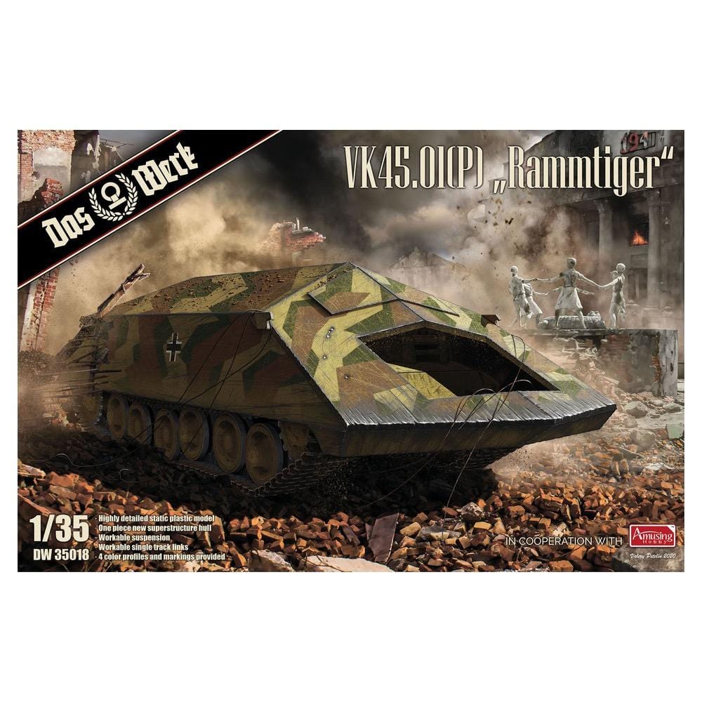 Daswerk 35018 VK45.01(P) Rammtiger Plastic Model Kit Das Werk PLASTIC MODELS