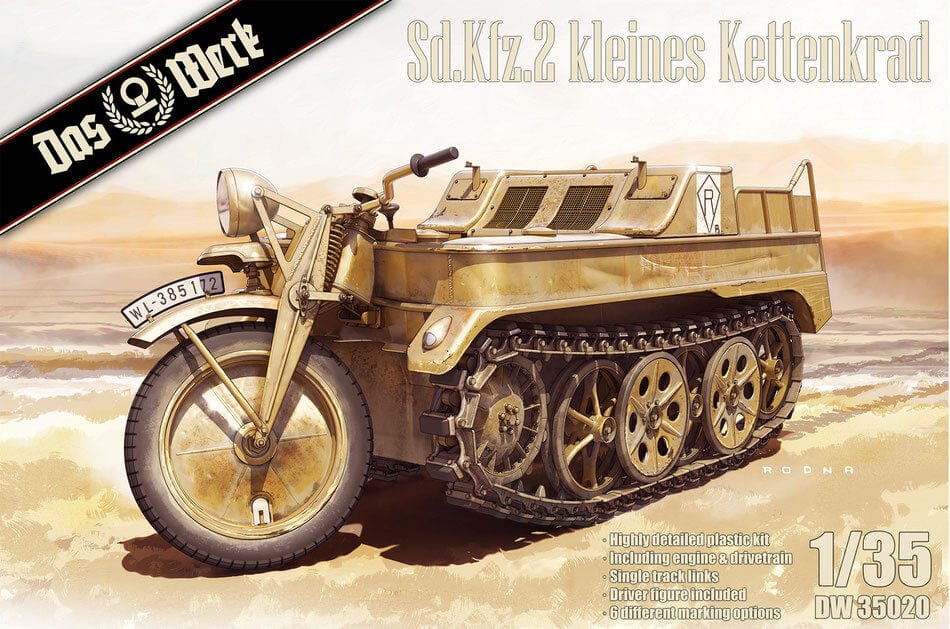 Daswerk 35020 1/35 Sd.Kfz.2 kleines Kettenkrad Plastic Model Kit Das Werk PLASTIC MODELS