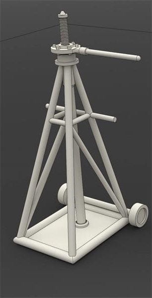 Daswerk 48001 1/48 Luftwaffe Jack Stand Set - Einheitsspindelböcke Plastic Model Kit Das Werk PLASTIC MODELS