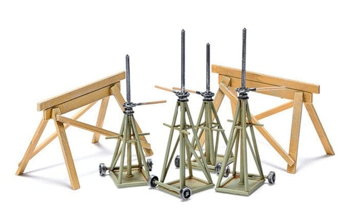 Daswerk 48002 1/48 Luftwaffe Jack Stand Set - extended / Doppelpack Plastic Model Kit Das Werk PLASTIC MODELS