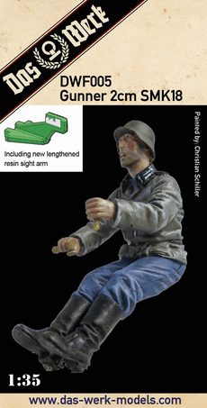 Daswerk F005 1/35 Richtschütze Salvenmaschinenkanone Plastic Model Kit Das Werk PLASTIC MODELS