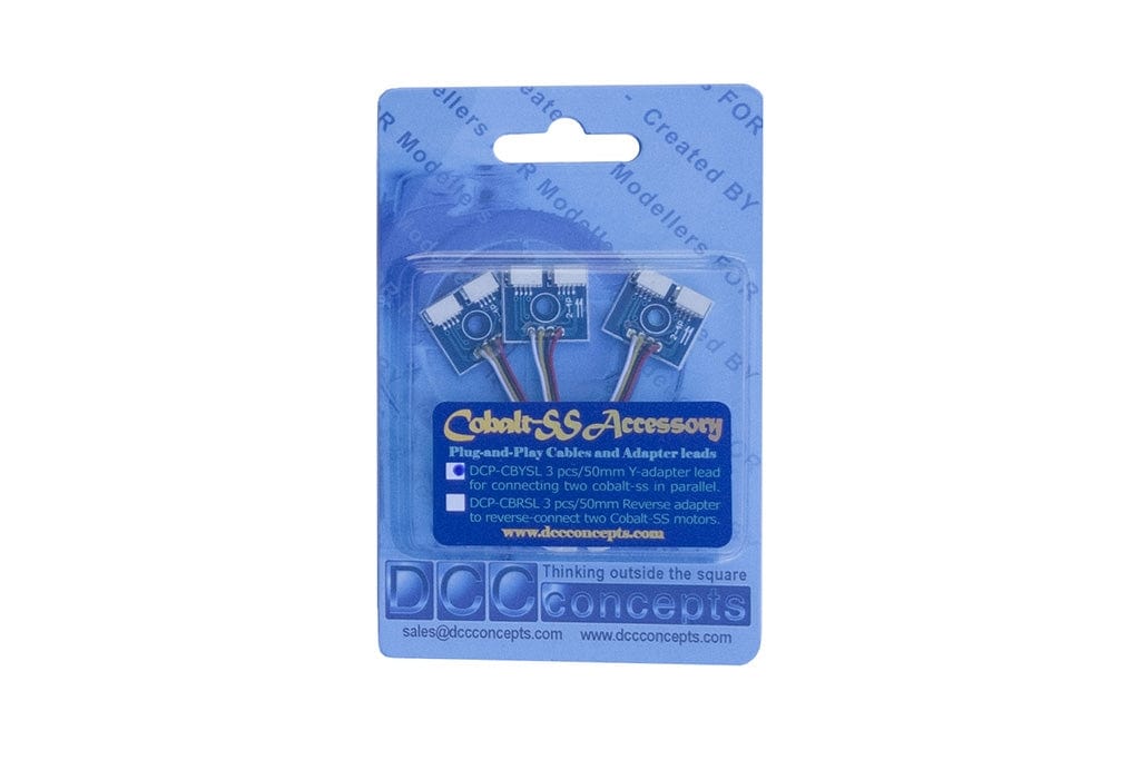 DCC Concepts 3X Short (50mm) Cobalt-SS Y-Connector Adapter DCC Concepts TRAINS - DCC