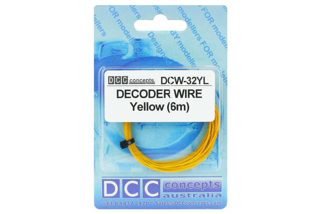DCC Concepts Decoder Wire Stranded 6M (32G) Yellow DCC Concepts TRAINS - DCC