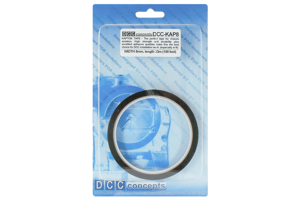 DCC Concepts Kapton Tape 33M (8mm) DCC Concepts TRAINS - DCC
