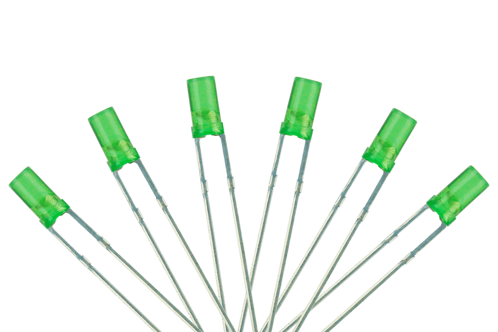 DCC Concepts Led Flat Front Type 3mm (W/Resistors) Signal Green (6) DCC Concepts TRAINS - DCC