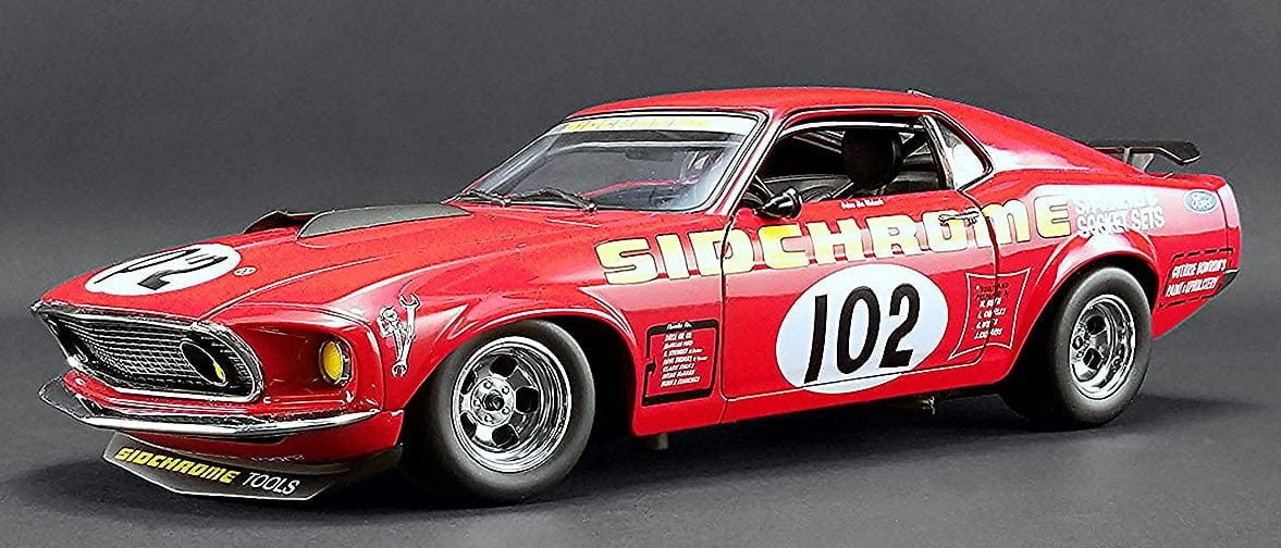 DDA 1/18 1969 Ford Trans Am Mustang Sidchrome Racing - Hobbytech Toys
