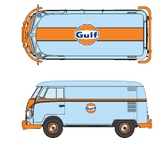 DDA 1/24 Gulf Volkswagen Type 2 (T1) Delivery Van DDA Collectables DIE-CAST MODELS