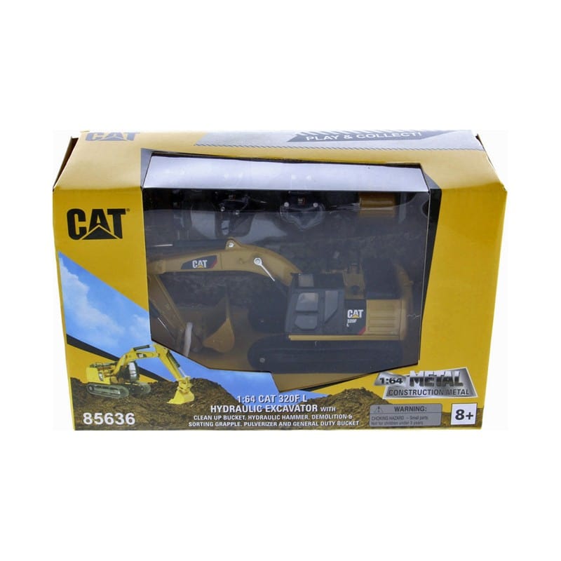 Diecast Masters 1/64 CAT 320F L Hydraulic Excavator with Work Tools - Hobbytech Toys