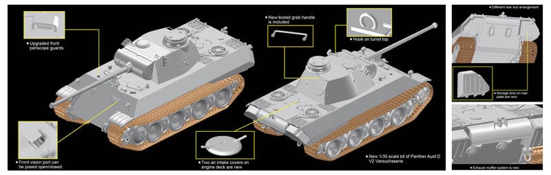 Dragon 1/35 Panther Ausf.D V2 Versuchsserie Dragon Models PLASTIC MODELS