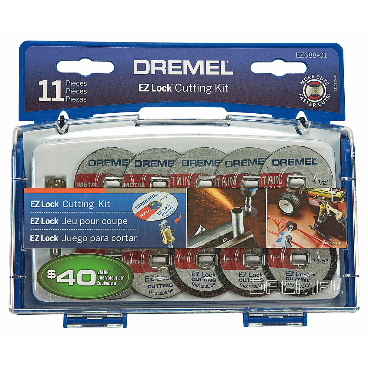 Dremel 11 Piece EZ Lock Cutting Mini Accessory Kit (EZ688) - Hobbytech Toys