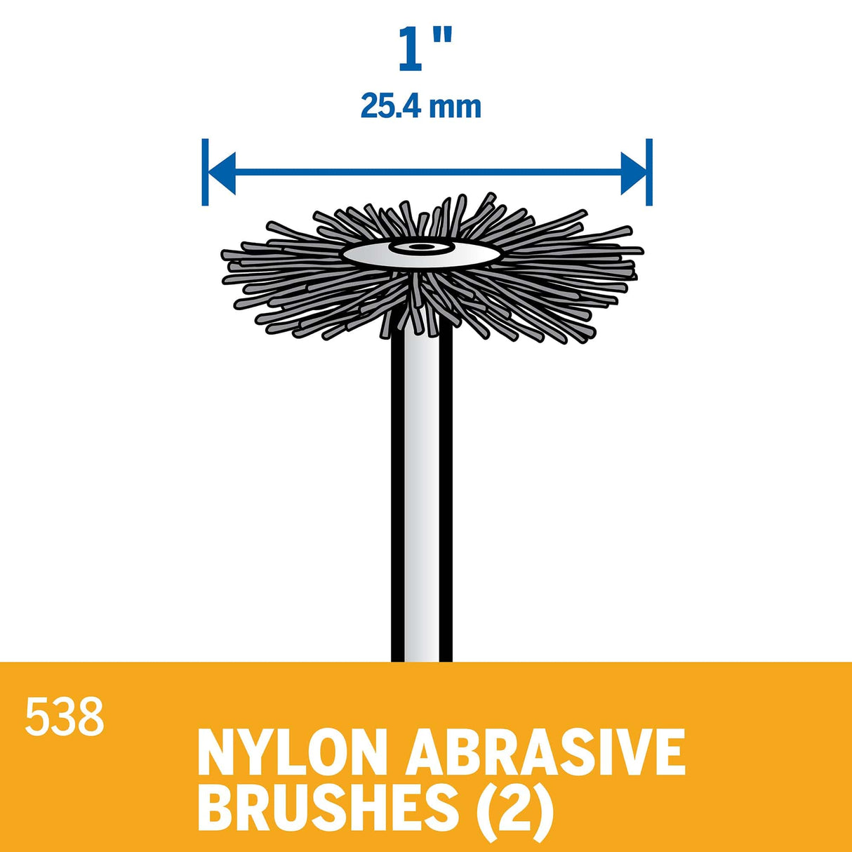 Dremel Abrasive Brush 25.4mm (538-2) - 2 Pack - Hobbytech Toys