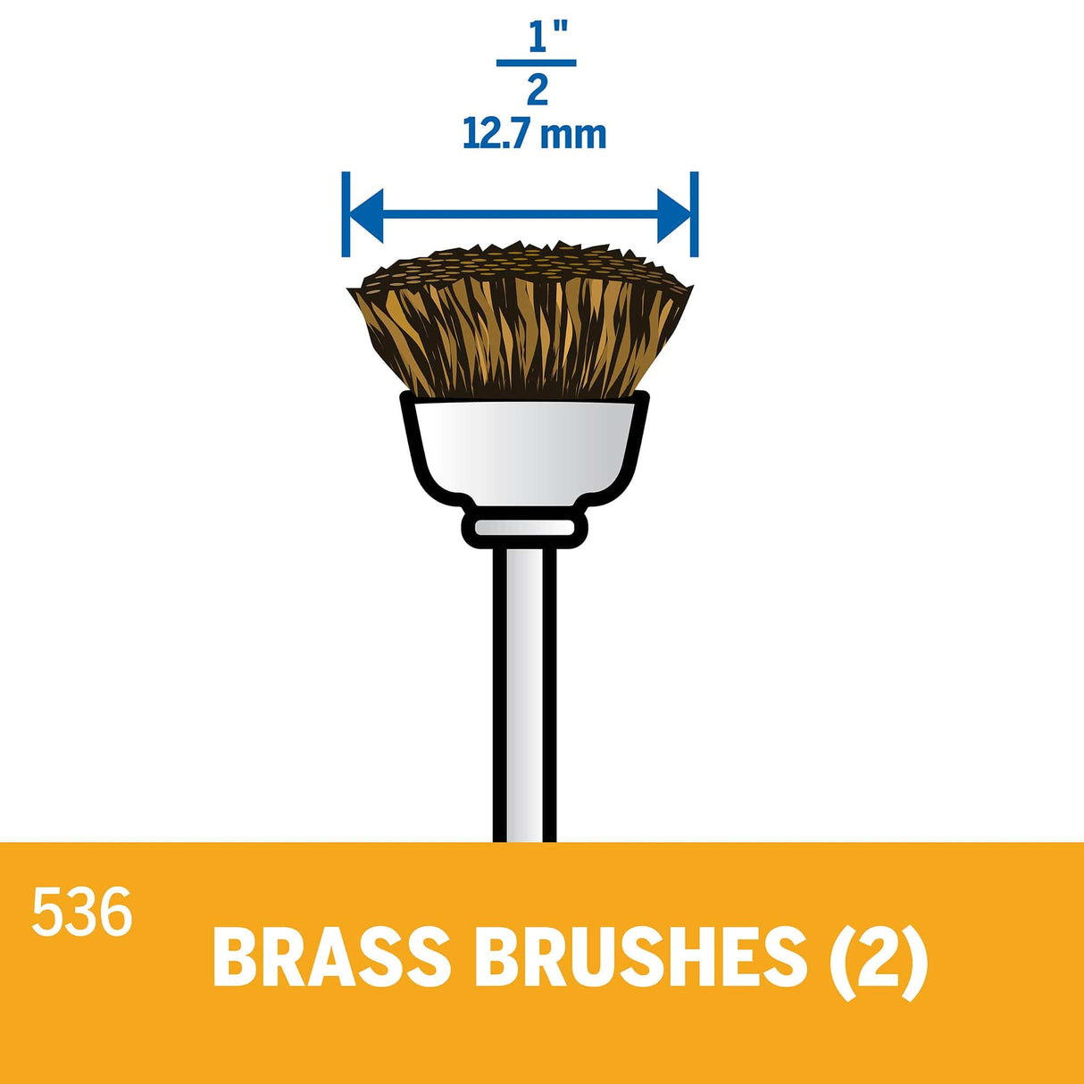 Dremel Brass Brush 13mm (536-2) - 2 Pack - Hobbytech Toys