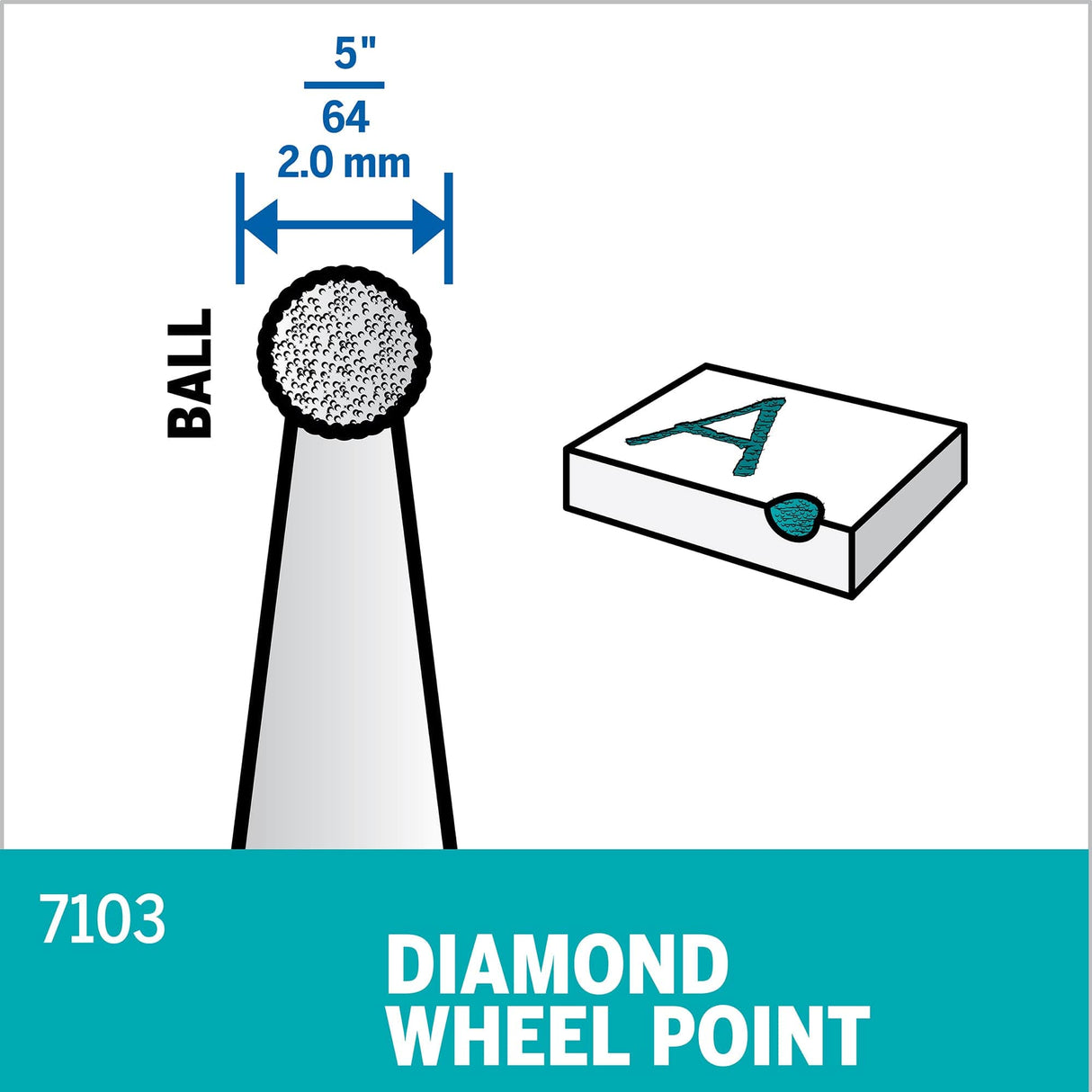 Dremel Diamond Wheel Point 2.0mm (7103) - Hobbytech Toys