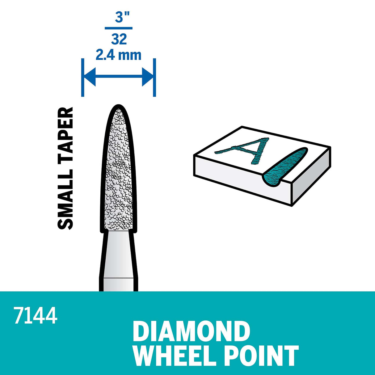 Dremel Diamond Wheel Point 2.4mm (7144) - Hobbytech Toys