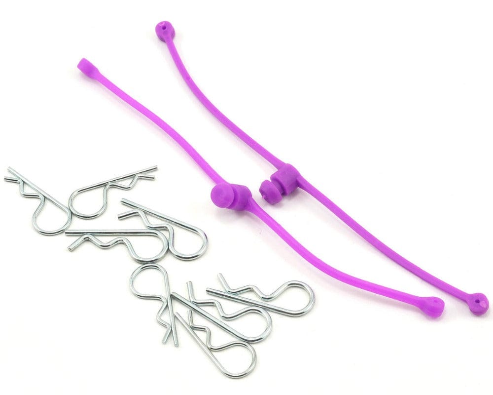 Dubro 2250 Body Klip Retainers, Purple 2 DU-BRO RC CARS - PARTS