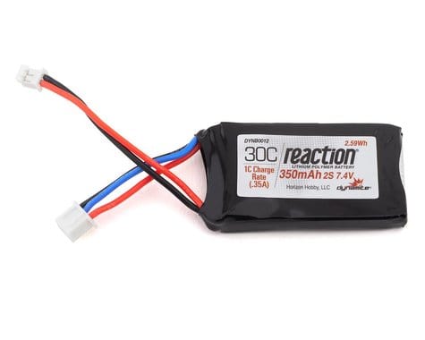 Compact Dynamite 350mAh 2S 7.4V LiPo battery for Axial SCX24 RC model.