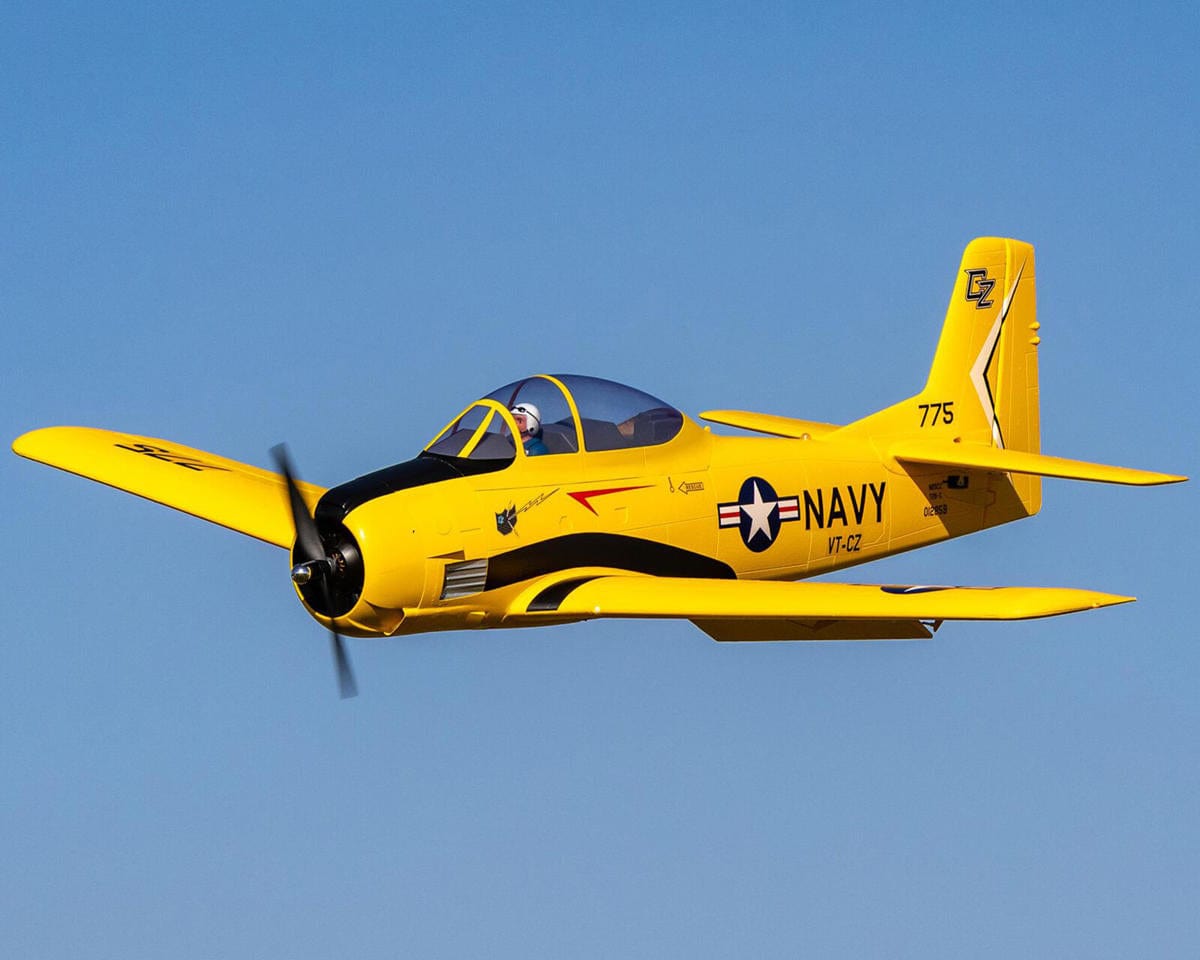 E-Flite Carbon Z T-28 Trojan 2.0m with SAFE and AS3X, BNF Basic, EFL013550 - Hobbytech Toys