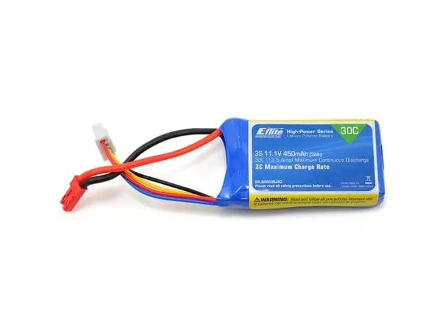 E-Flite EFLB4503SJ30 450mah 3S 11.1v 30C Lipo Battery Jst E-Flite BATTERIES & CHARGERS
