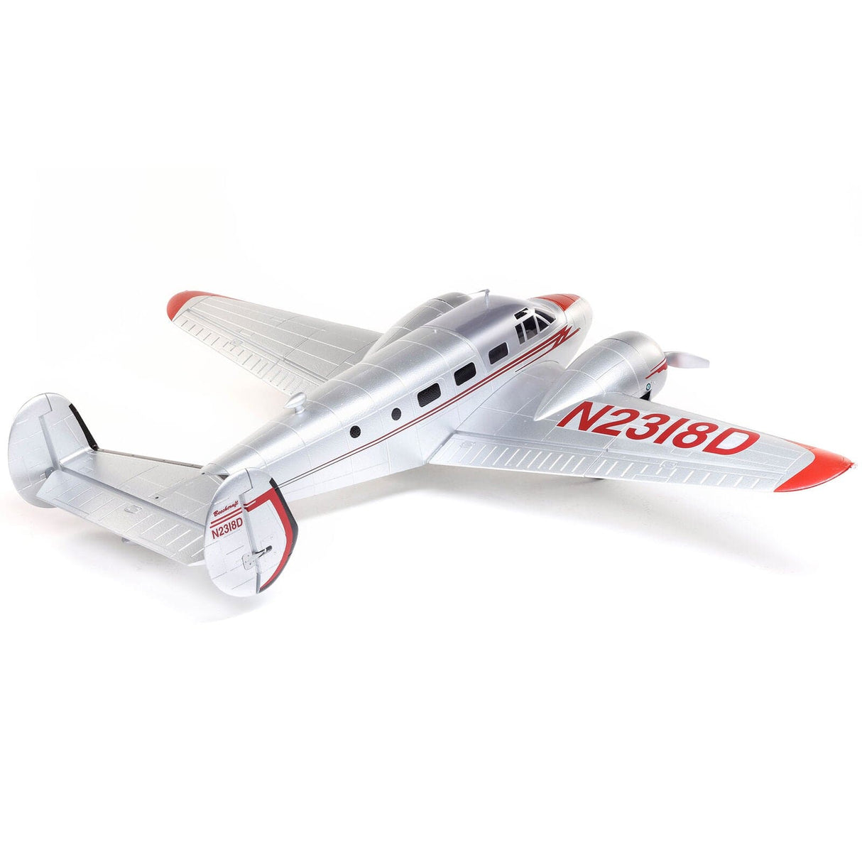 E-Flite Twin Beech D18 1.5m RC Plane, BNF Basic - Hobbytech Toys