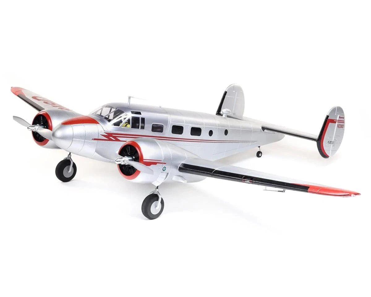 E-Flite Twin Beech D18 1.5m RC Plane, BNF Basic - Hobbytech Toys