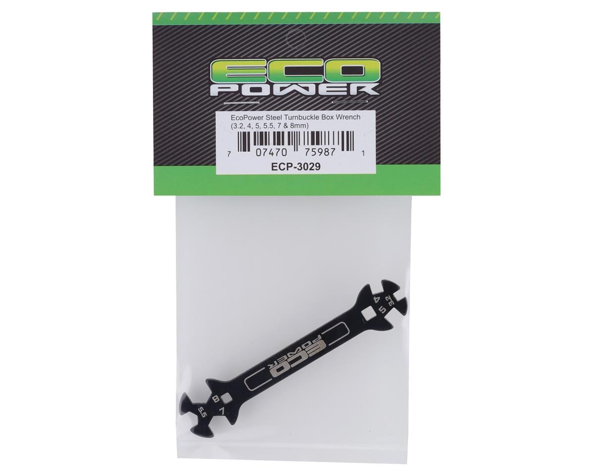 EcoPower Steel Turnbuckle Box Wrench (3.2, 4, 5, 5.5, 7 & 8mm) - Hobbytech Toys